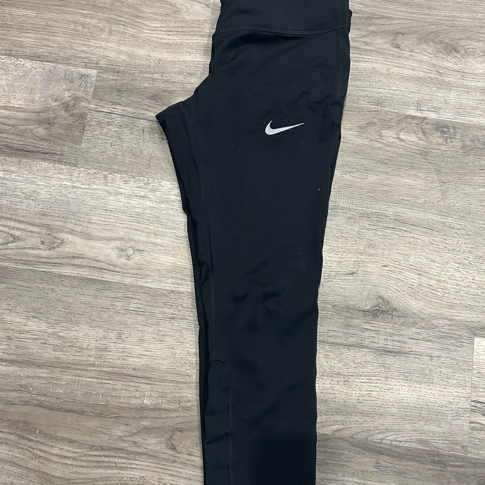 Nike women’s Black Leggings with White Swoosh